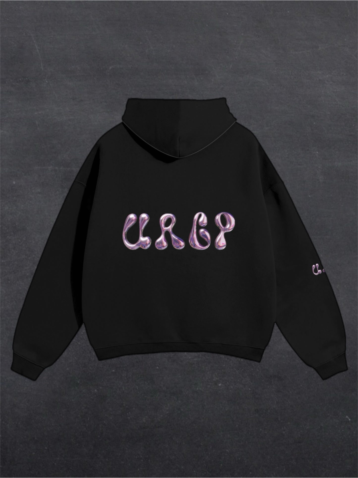 URCP METALLIC UNISEX HOODIE - BACK PRINT (multiple colours)