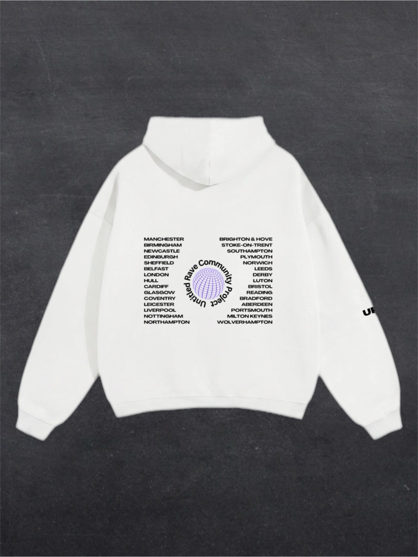 UNITED RAVE KINGDOM UNISEX HOODIE - BACK PRINT (multiple colours)