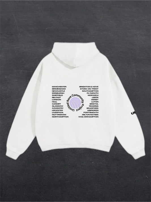 UNITED RAVE KINGDOM UNISEX HOODIE - BACK PRINT (multiple colours)