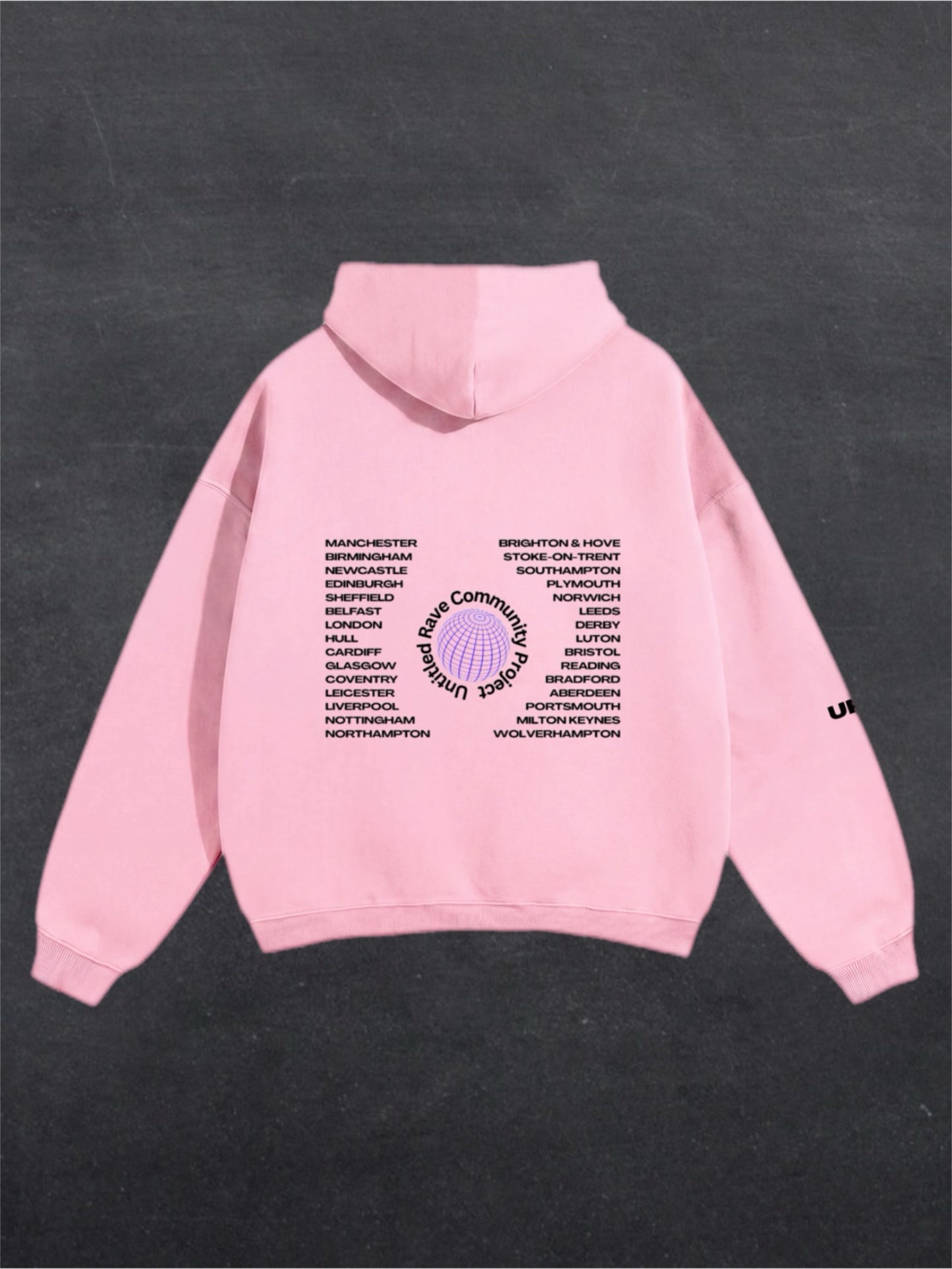 UNITED RAVE KINGDOM UNISEX HOODIE - BACK PRINT (multiple colours)