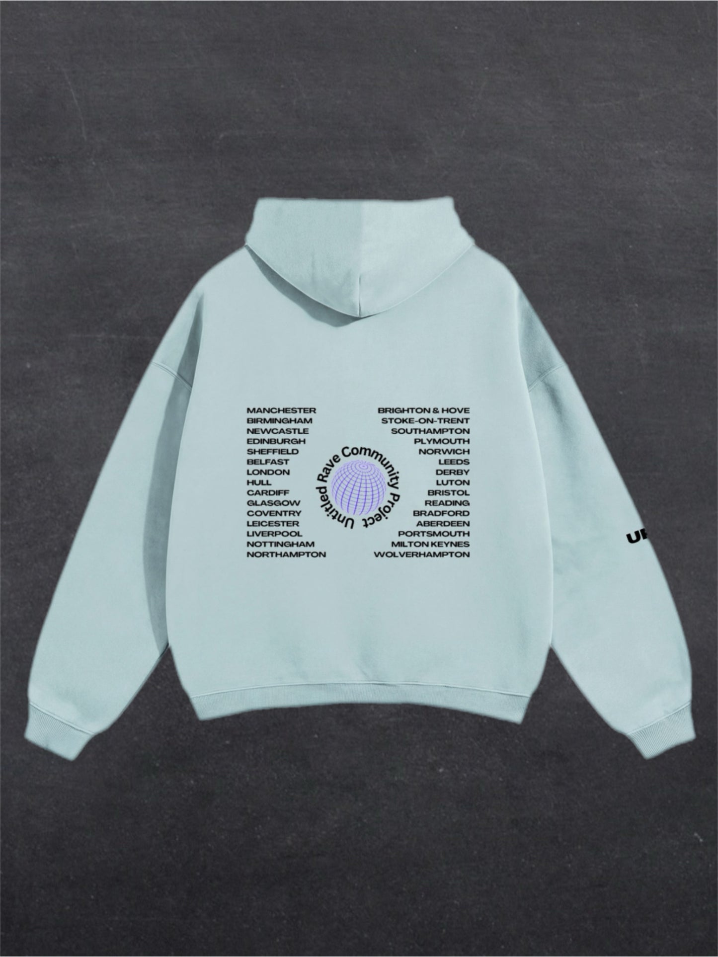 UNITED RAVE KINGDOM UNISEX HOODIE - BACK PRINT (multiple colours)