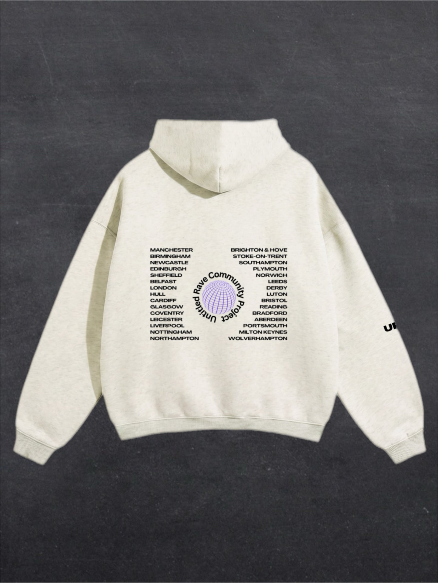 UNITED RAVE KINGDOM UNISEX HOODIE - BACK PRINT (multiple colours)
