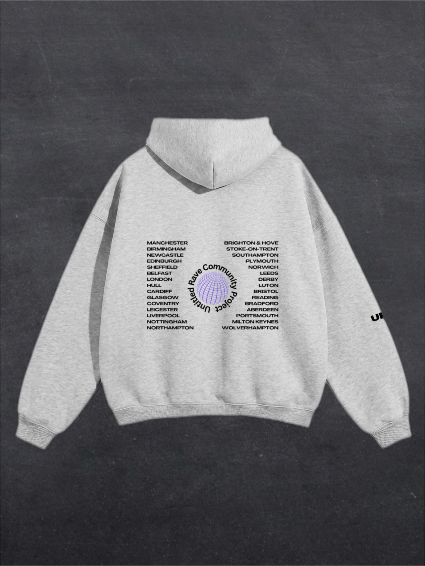 UNITED RAVE KINGDOM UNISEX HOODIE - BACK PRINT (multiple colours)