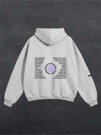 UNITED RAVE KINGDOM UNISEX HOODIE - BACK PRINT (multiple colours)