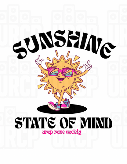 SUNSHINE STATE OF MIND CROPPED TEE - FRONT PRINT (white)
