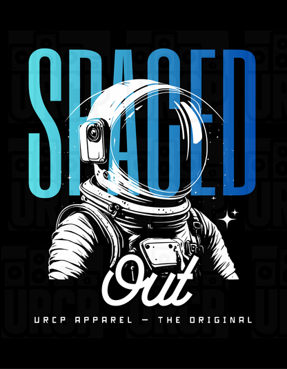 SPACED OUT ASTRONAUT CROPPED TEE - FRONT PRINT (black)