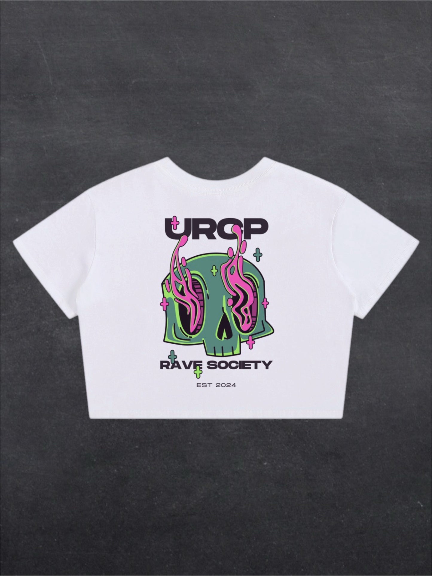 RAPTURE CROPPED TEE - BACK PRINT (white)