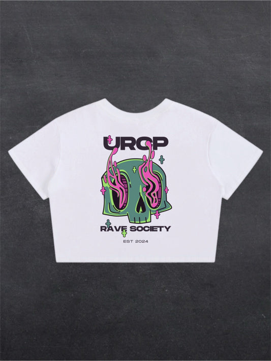 RAPTURE CROPPED TEE - BACK PRINT (white)