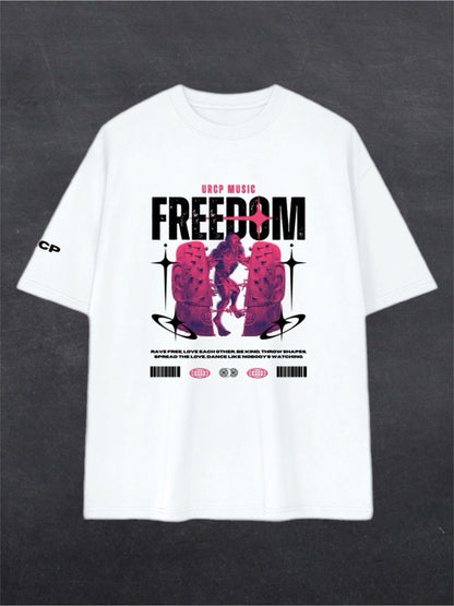 FREEDOM UNISEX TEE - FRONT PRINT (white)