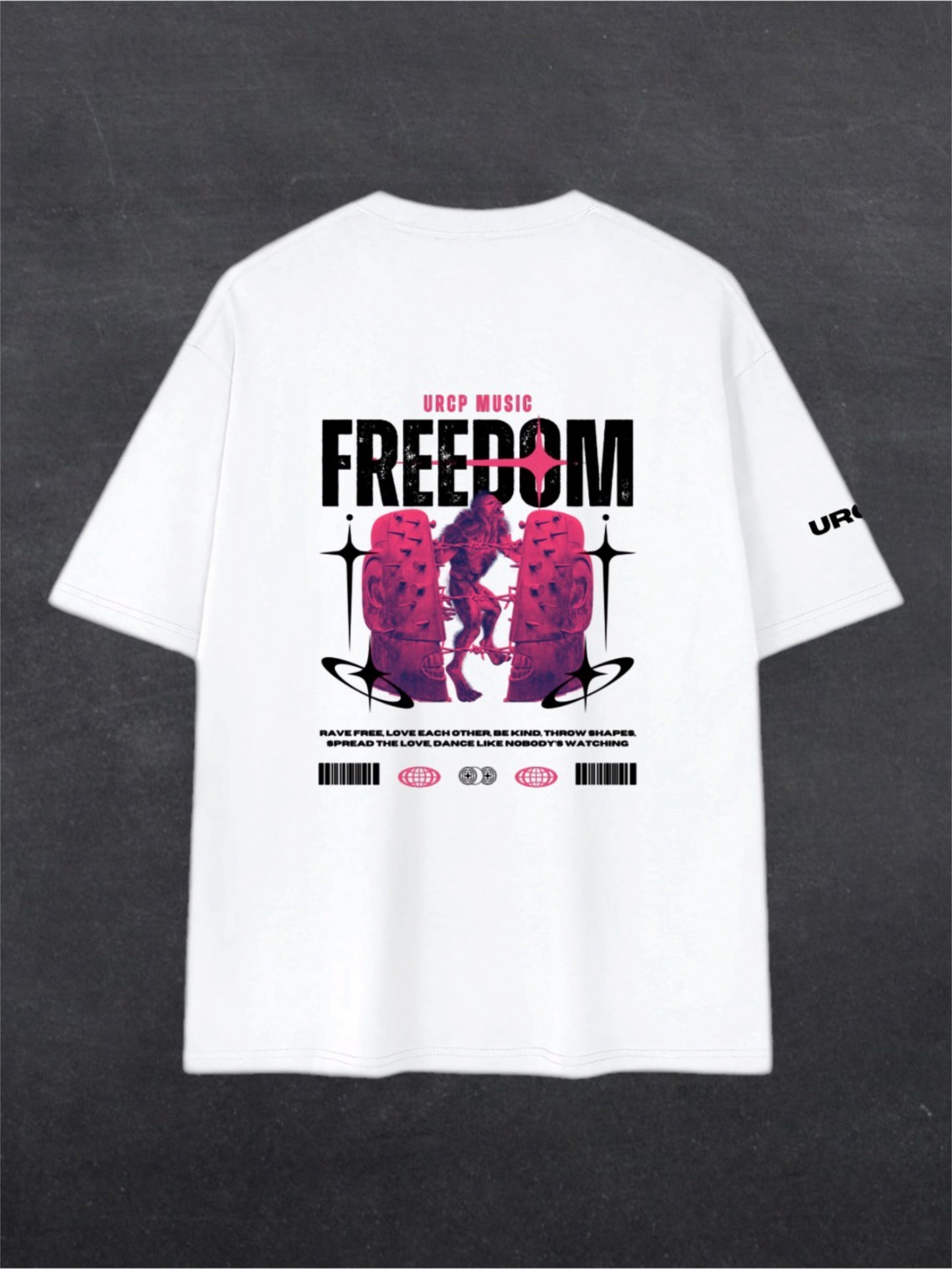 FREEDOM UNISEX TEE - BACK PRINT (white)