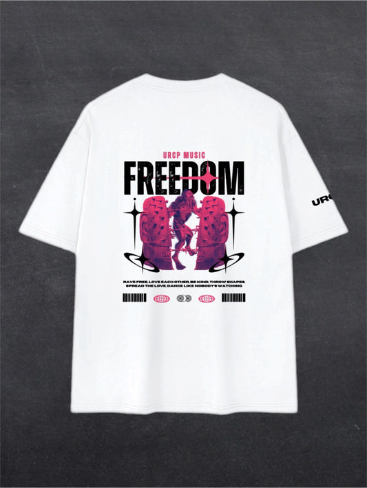 FREEDOM UNISEX TEE - BACK PRINT (white)