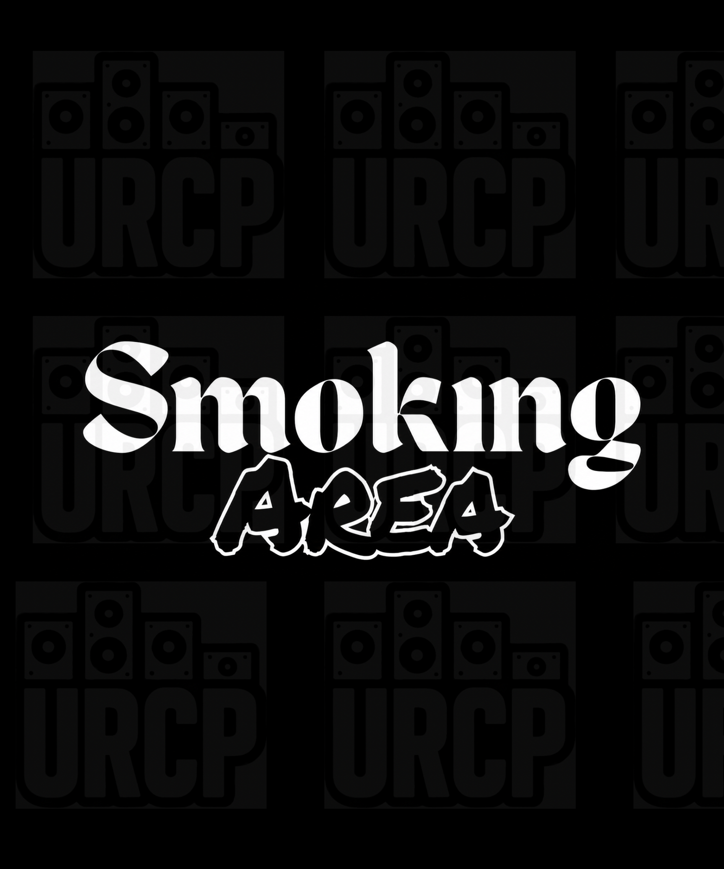 SMOKING AREA CROPPED TEE - FRONT PRINT (black)