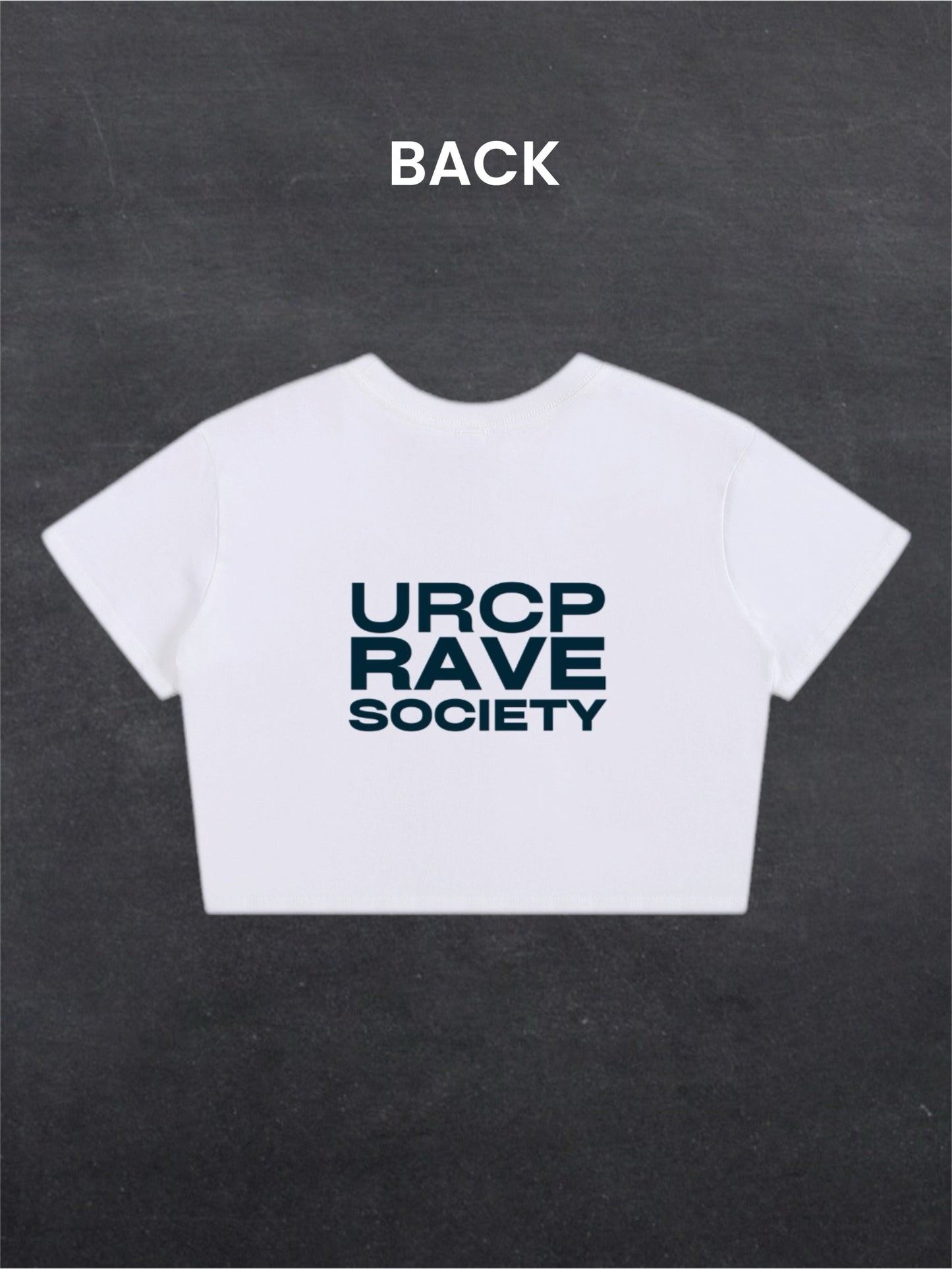 TAKE ME TO YOUR STEREO CROPPED TEE - FRONT PRINT (white)