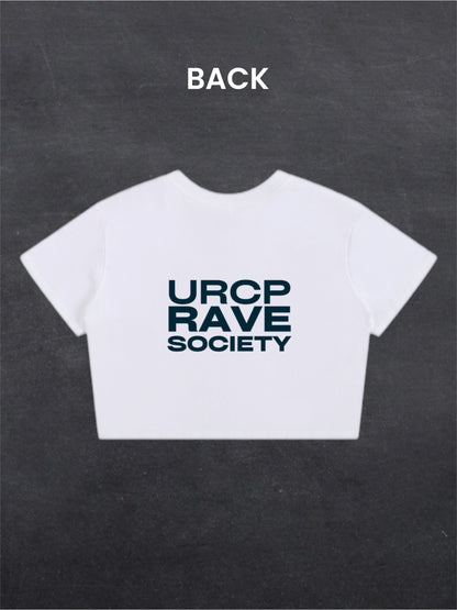 TAKE ME TO YOUR STEREO CROPPED TEE - FRONT PRINT (white)