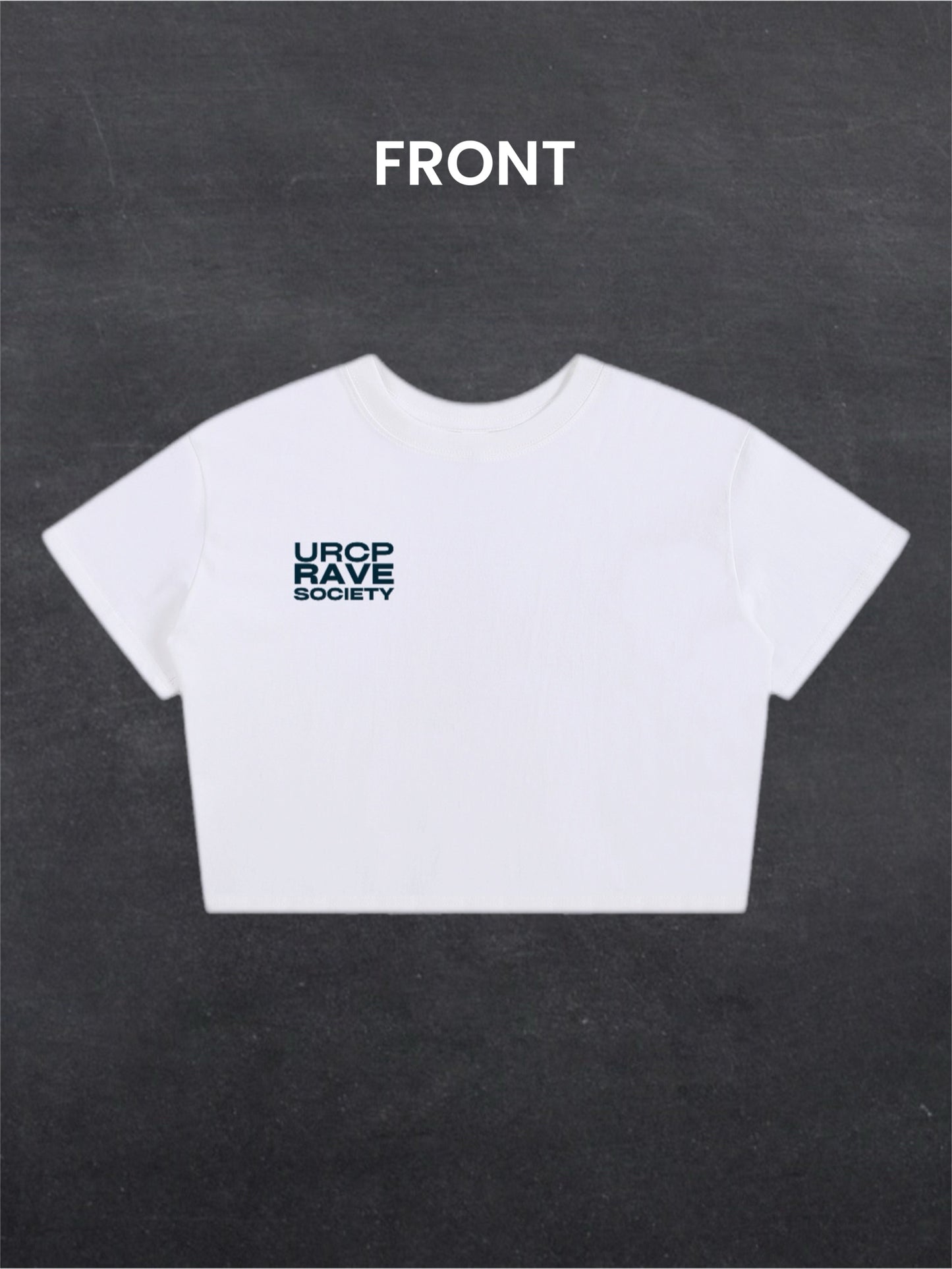 TAKE ME TO YOUR STEREO CROPPED TEE - BACK PRINT (white)