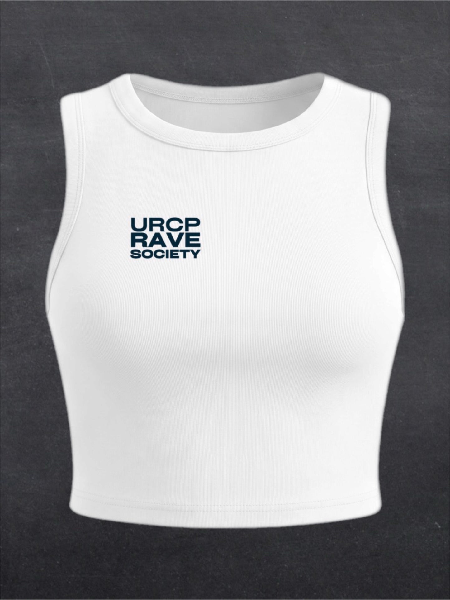 TAKE ME TO YOUR STEREO CREWNECK CROP TOP - BACK PRINT (white)