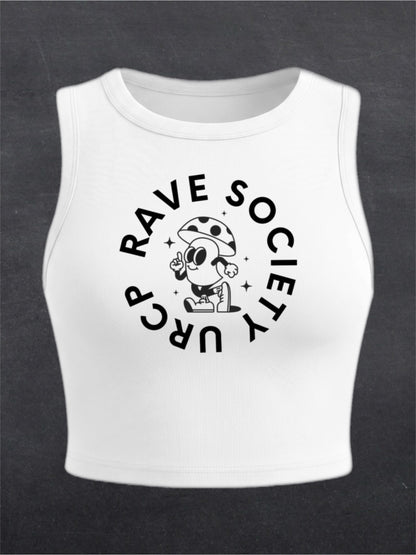 URCP MUSHROOM CREWNECK CROP TOP - FRONT PRINT (multiple colours)
