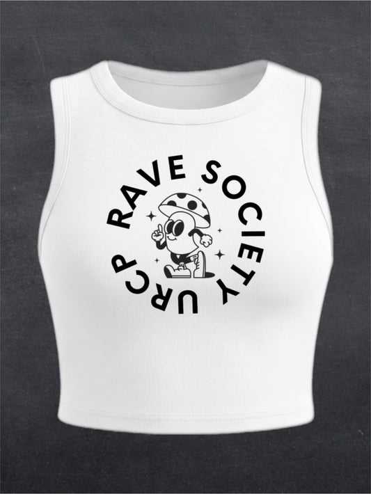 URCP MUSHROOM CREWNECK CROP TOP - FRONT PRINT (multiple colours)