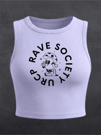 URCP MUSHROOM CREWNECK CROP TOP - FRONT PRINT (multiple colours)