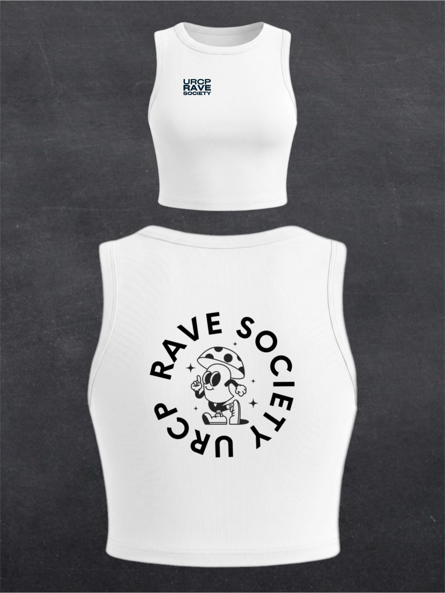 URCP MUSHROOM CREWNECK CROP TOP - BACK PRINT (multiple colours)