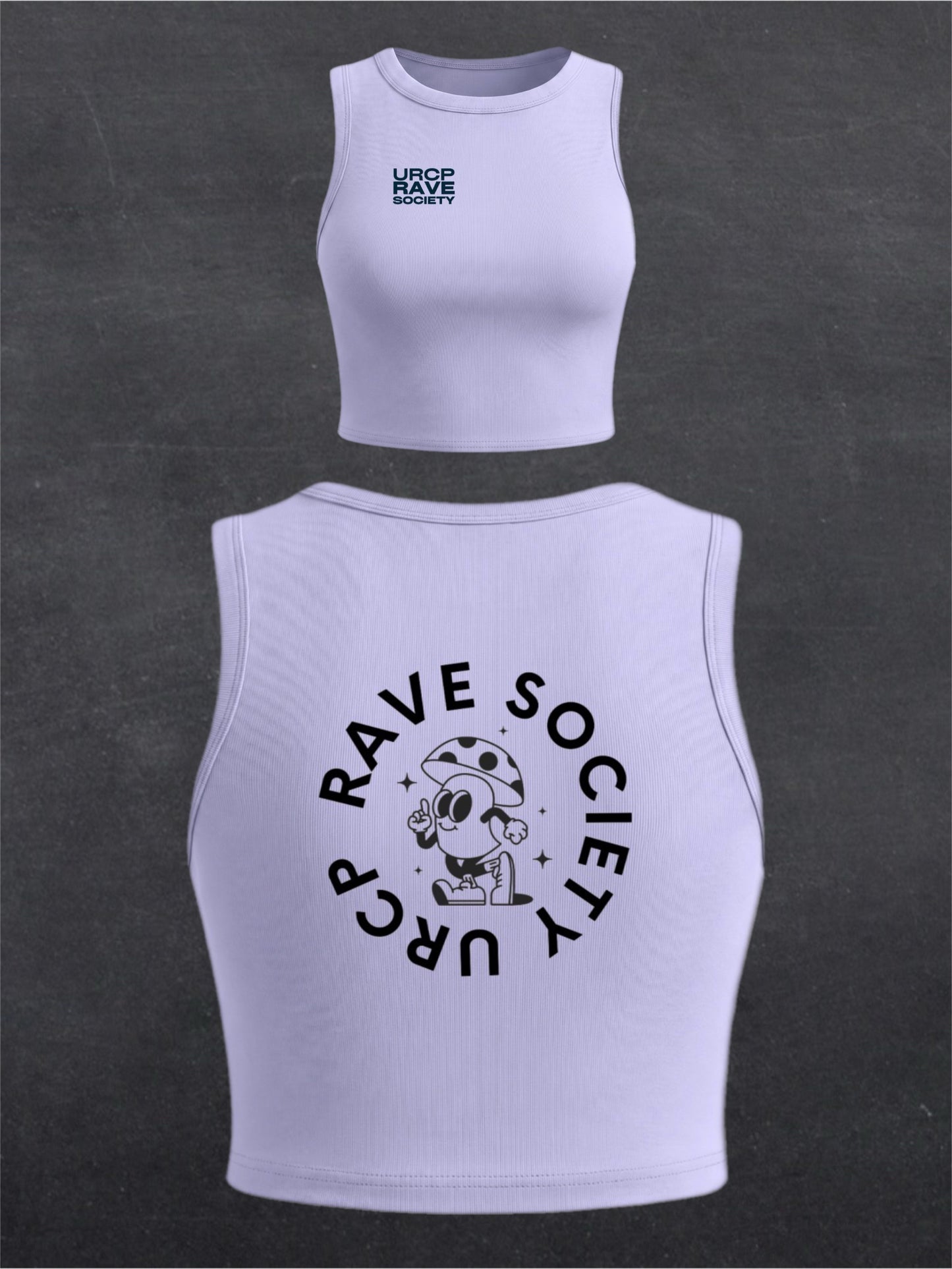 URCP MUSHROOM CREWNECK CROP TOP - BACK PRINT (multiple colours)