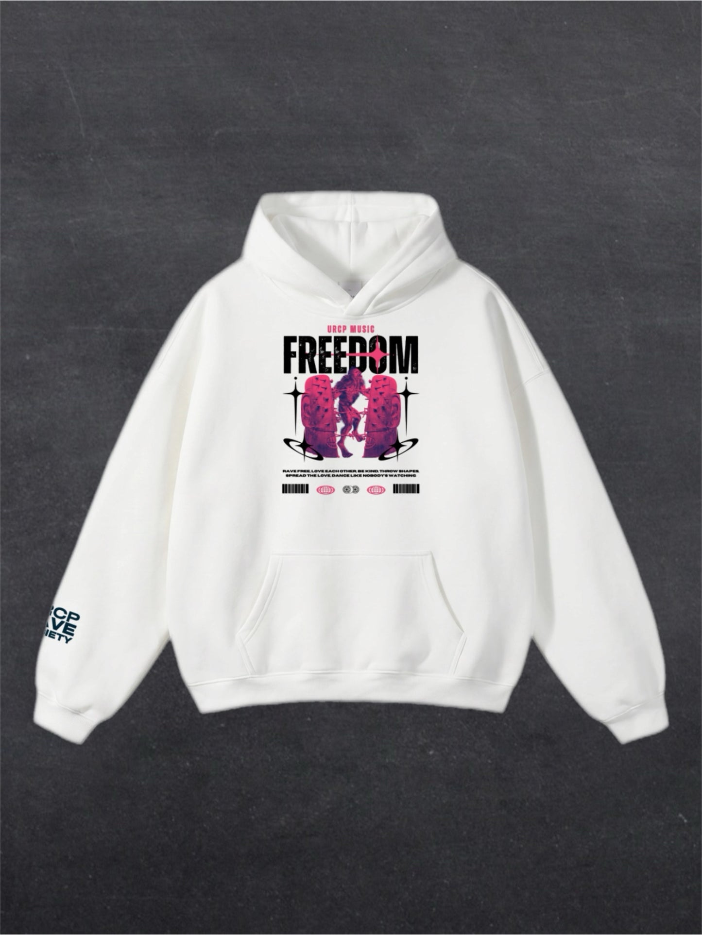 FREEDOM UNISEX HOODIE - FRONT PRINT (multiple colours)