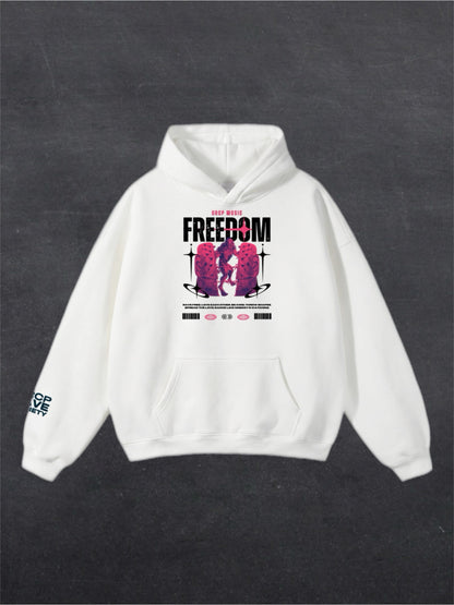 FREEDOM UNISEX HOODIE - FRONT PRINT (multiple colours)