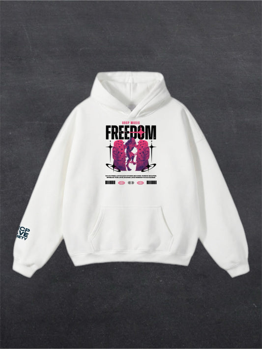 FREEDOM UNISEX HOODIE - FRONT PRINT (multiple colours)