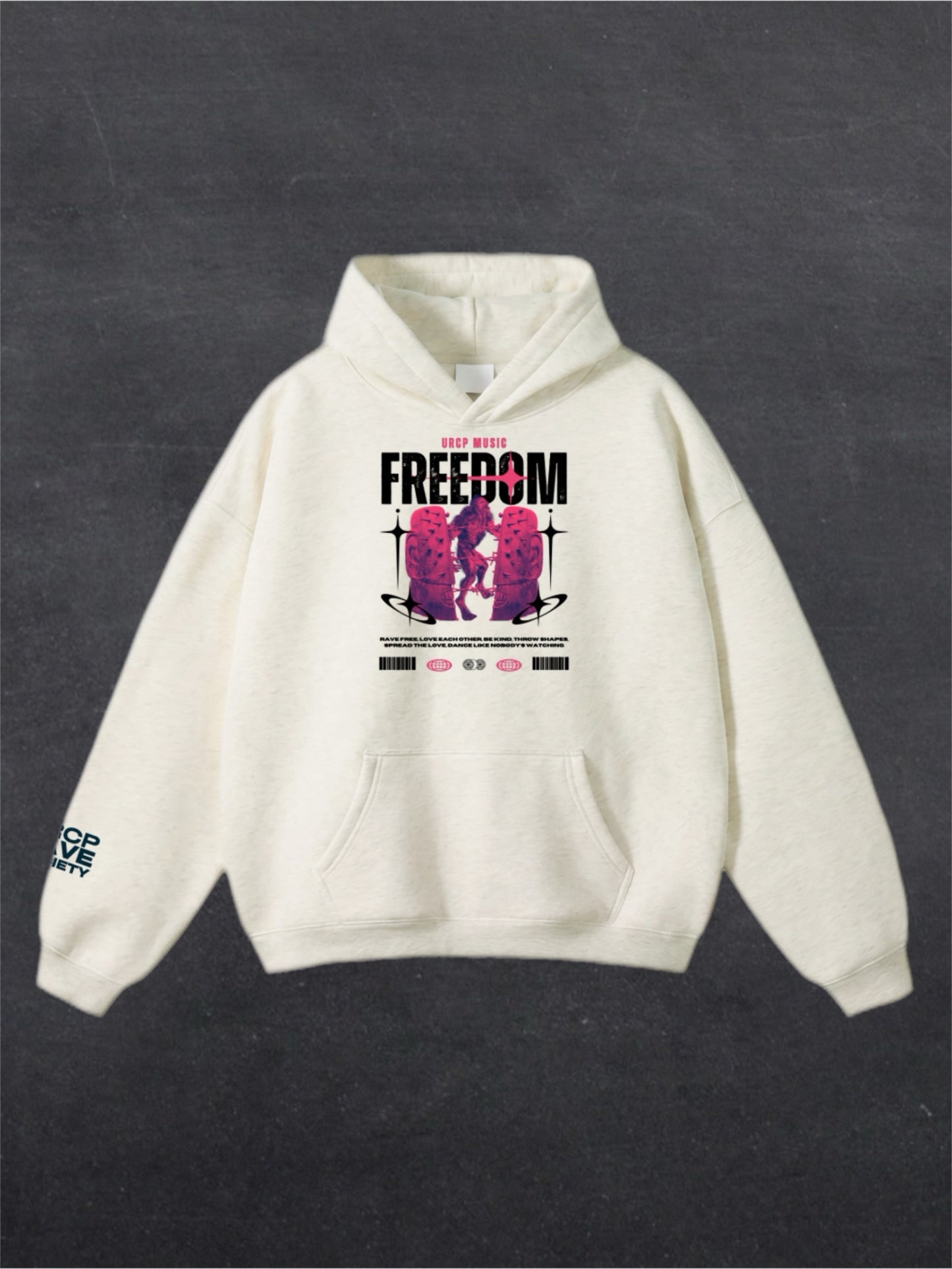 FREEDOM UNISEX HOODIE - FRONT PRINT (multiple colours)