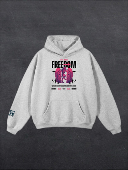FREEDOM UNISEX HOODIE - FRONT PRINT (multiple colours)