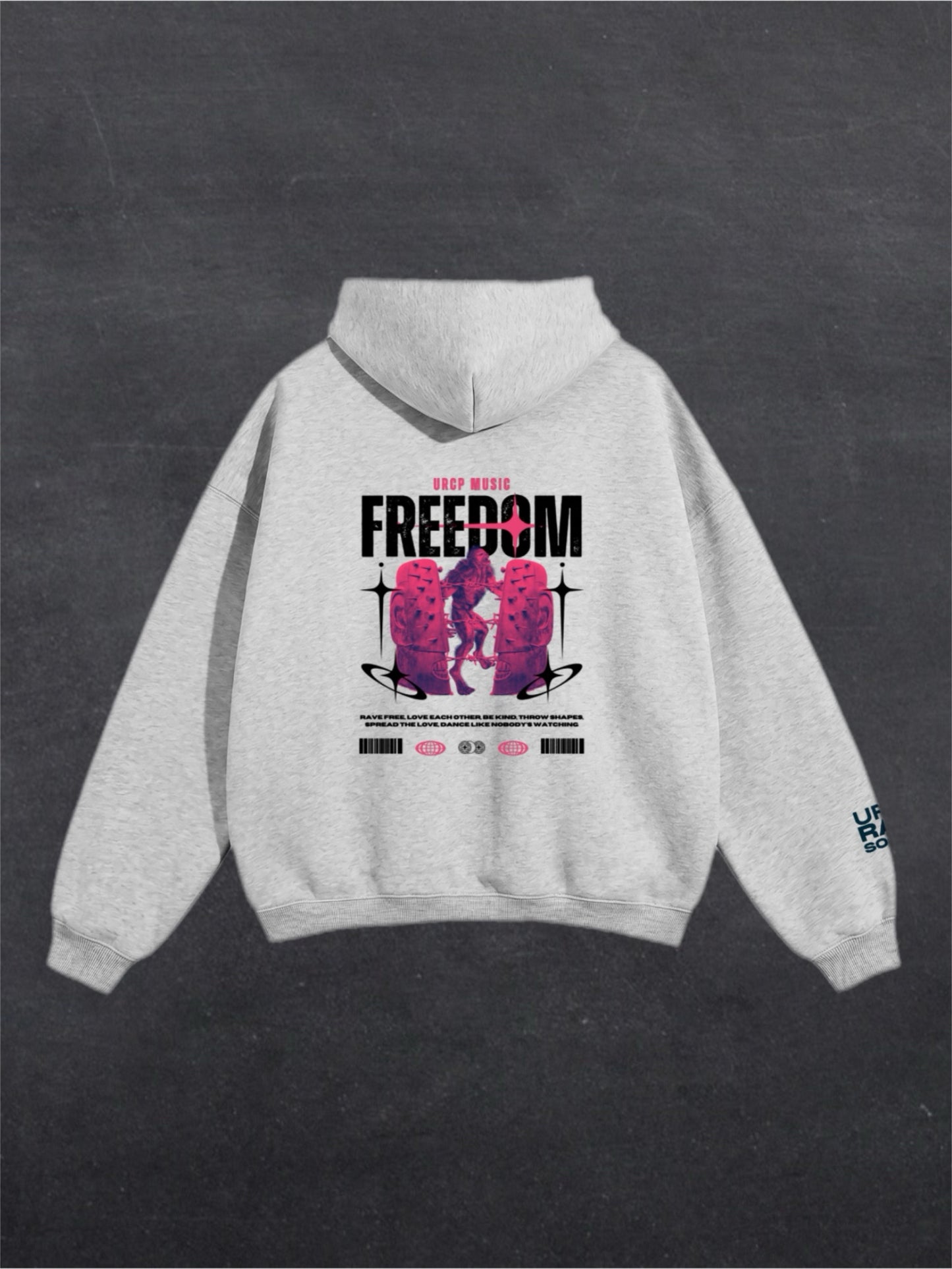 FREEDOM UNISEX HOODIE - BACK PRINT (multiple colours)