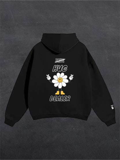 HUG DEALER UNISEX HOODIE - BACK PRINT (black)