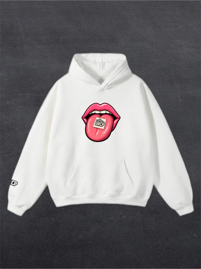 URCP TAB UNISEX HOODIE - FRONT PRINT (white/black)