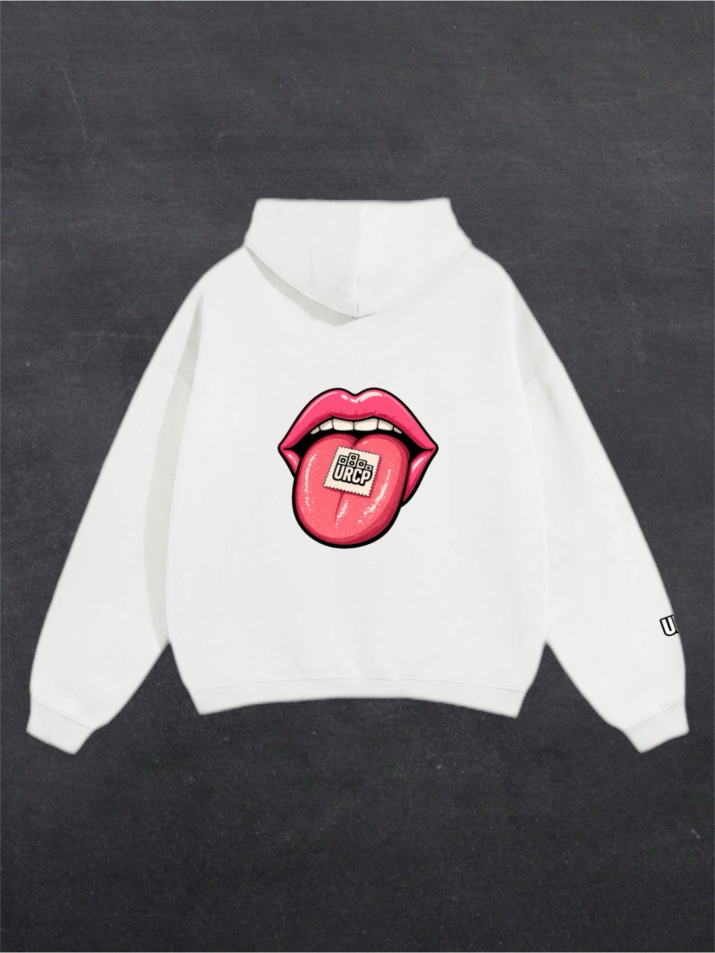 URCP TAB UNISEX HOODIE - BACK PRINT (black/white)