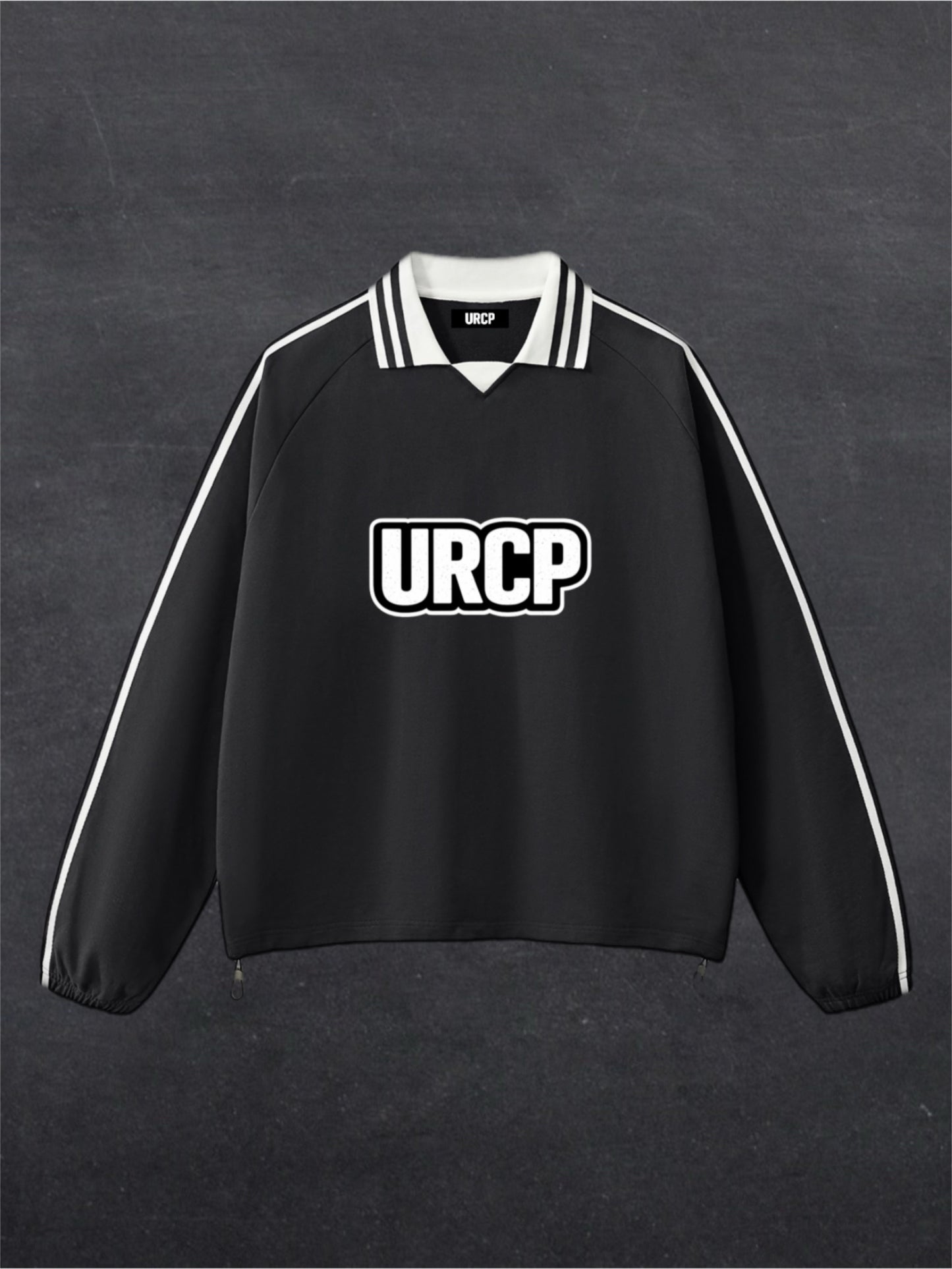 URCP RUGBY STYLE UNISEX SWEATSHIRT - FRONT PRINT (black)