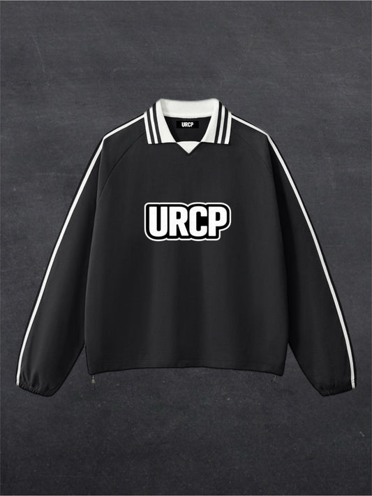 URCP RUGBY STYLE UNISEX SWEATSHIRT - FRONT PRINT (black)