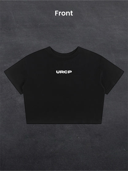 RAVE TO THE GRAVE CROPPED TEE - BACK PRINT (black)