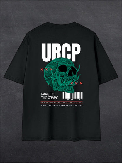 RAVE TO THE GRAVE UNISEX TEE - BACK PRINT (black)