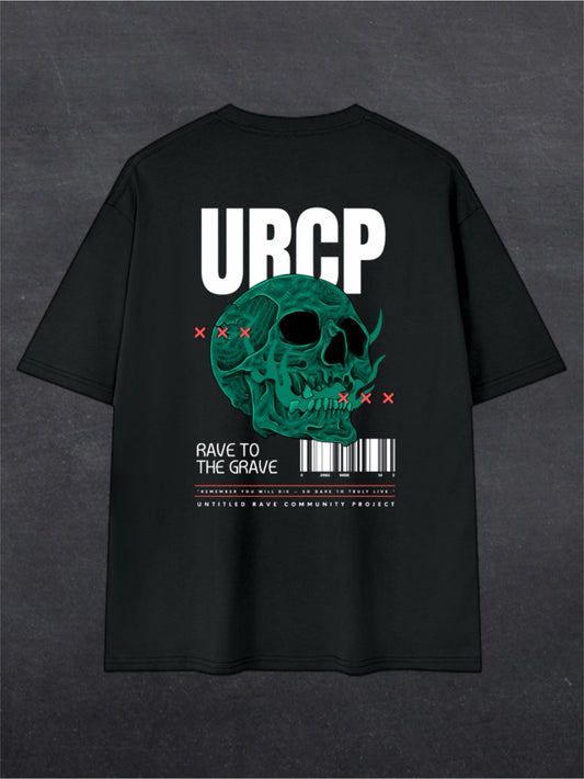 RAVE TO THE GRAVE UNISEX TEE - BACK PRINT (black)