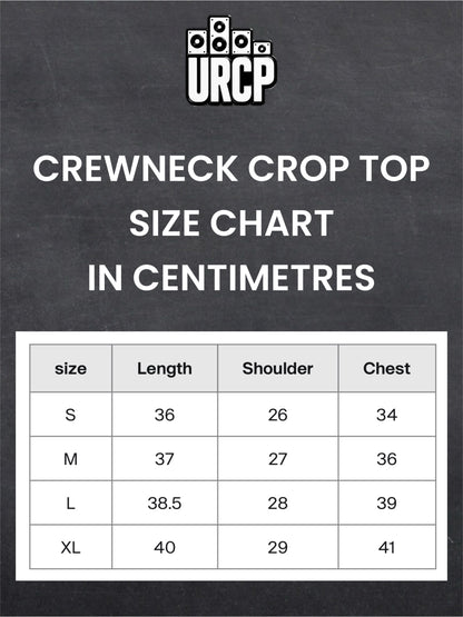 URCP 10 CREWNECK CROP TOP - BACK PRINT (multiple colours)