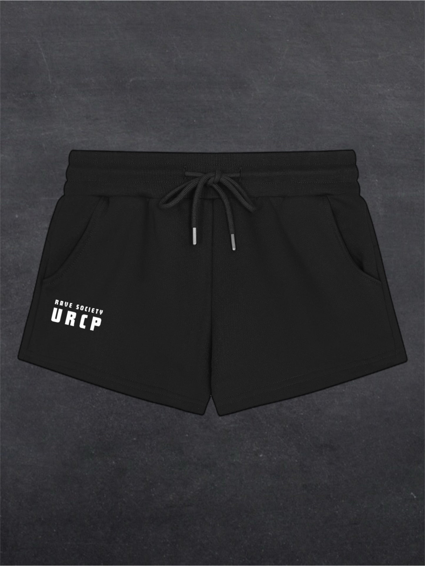 RAVE SOCIETY URCP WOMENS SHORTS - FRONT PRINT (black)