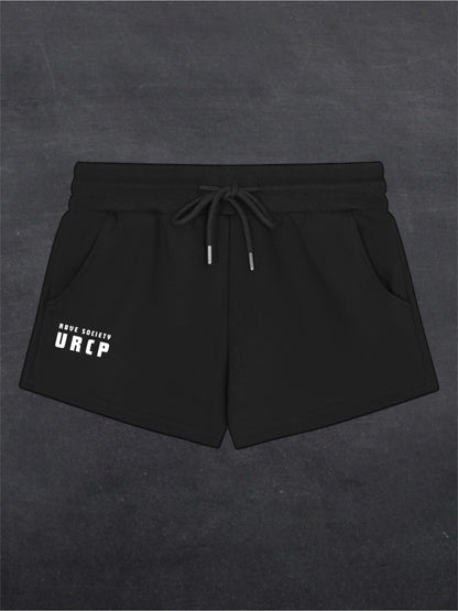 RAVE SOCIETY URCP WOMENS SHORTS - FRONT PRINT (black)