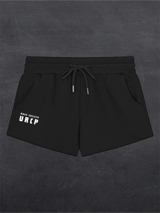 RAVE SOCIETY URCP WOMENS SHORTS - FRONT PRINT (black)
