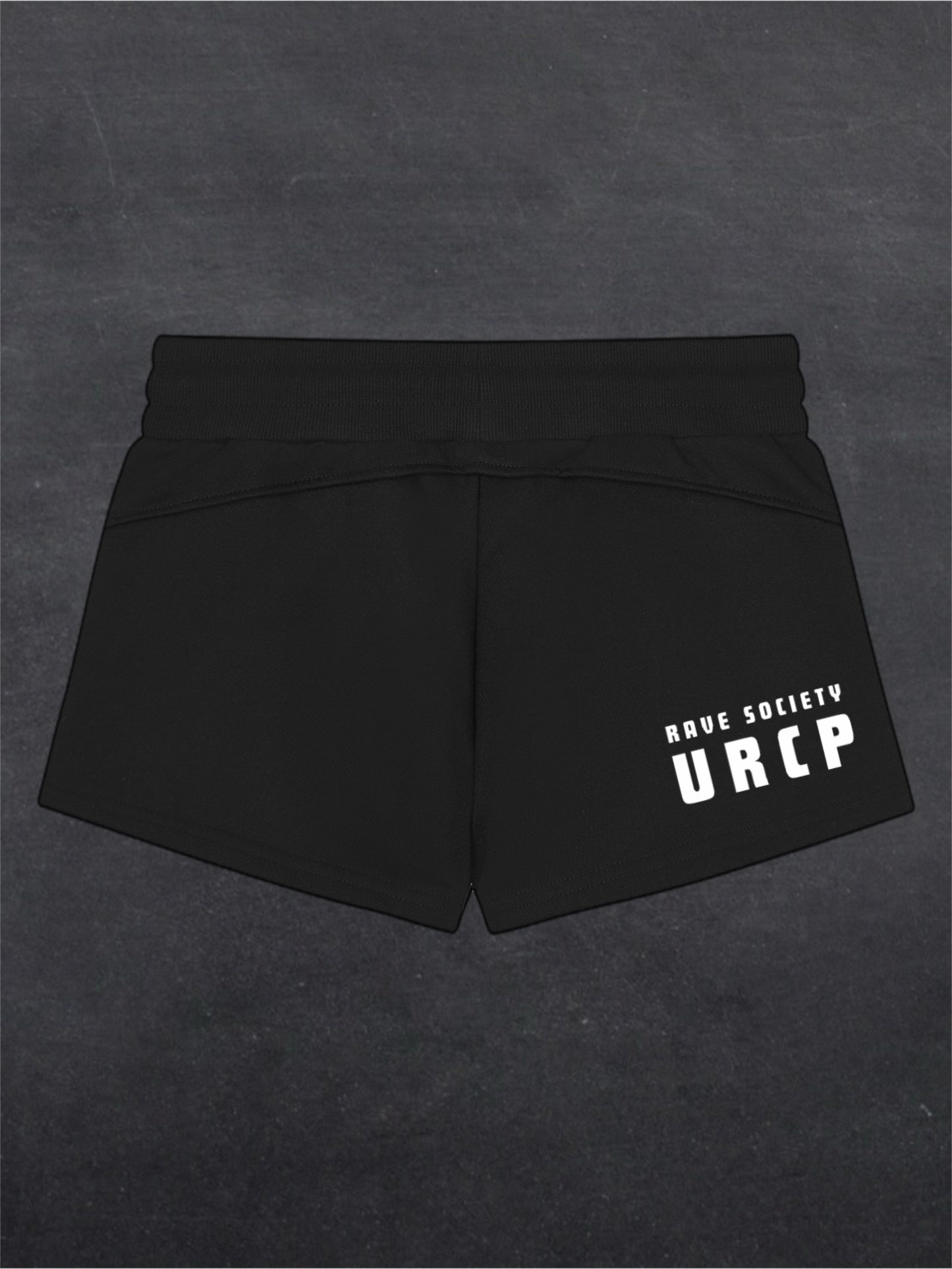 RAVE SOCIETY URCP WOMENS SHORTS - BACK PRINT (black)