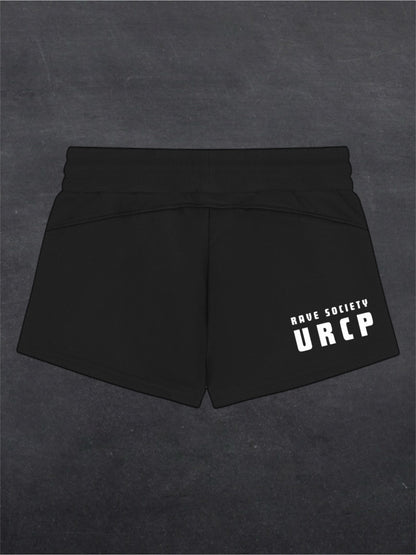 RAVE SOCIETY URCP WOMENS SHORTS - BACK PRINT (black)