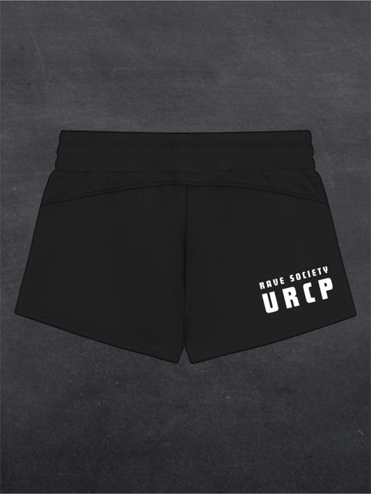 RAVE SOCIETY URCP WOMENS SHORTS - BACK PRINT (black)