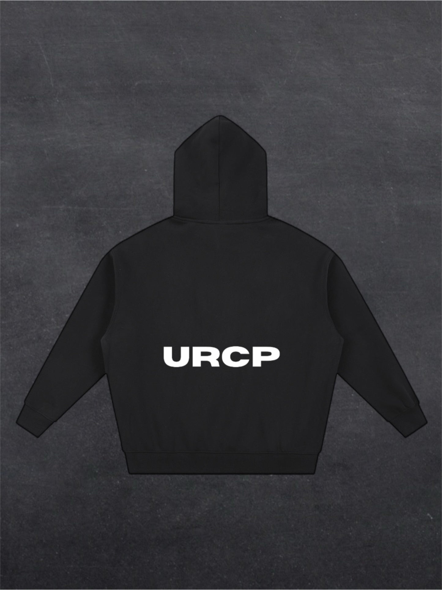 SPACED OUT ASTRONAUT UNISEX ZIP UP HOODIE - FRONT PRINT (black)