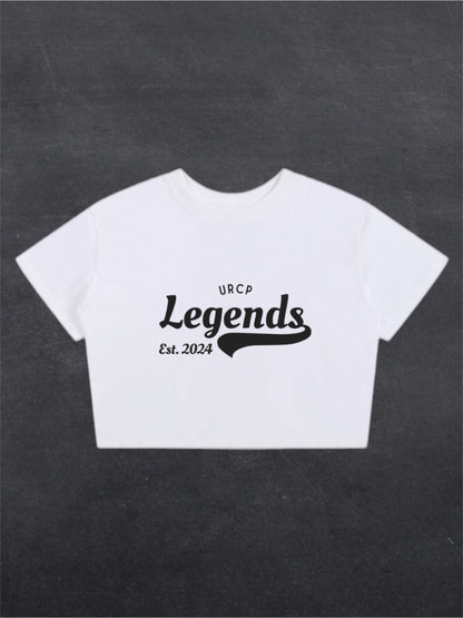 URCP LEGENDS CROPPED TEE - FRONT PRINT (white)
