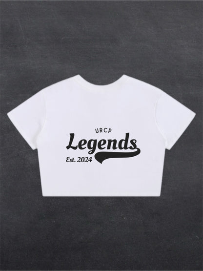 URCP LEGENDS CROPPED TEE - BACK PRINT (white)