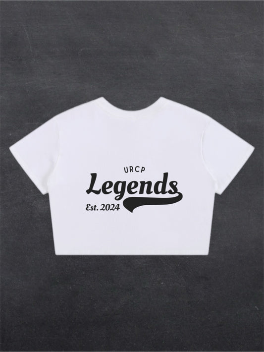 URCP LEGENDS CROPPED TEE - BACK PRINT (white)